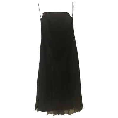 Pre-owned Dice Kayek Wool Mid-length Dress In Black