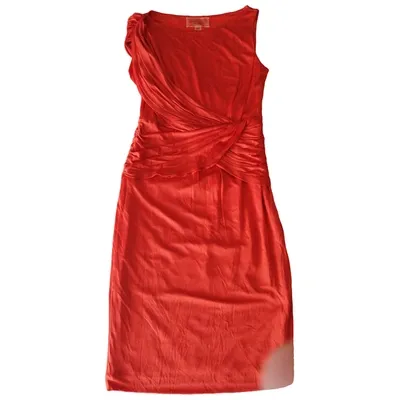 Pre-owned Giambattista Valli Silk Mini Dress In Red