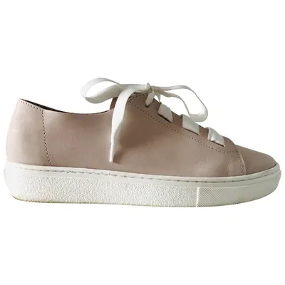 Pre-owned Marc Cain Leather Trainers In Pink