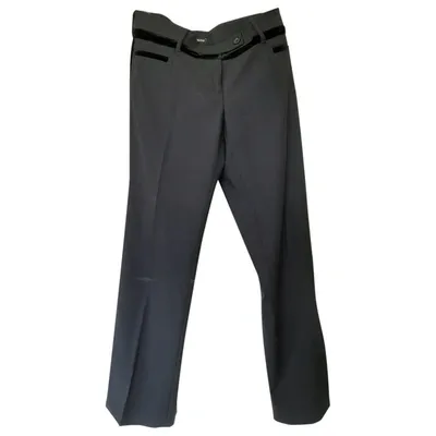 Pre-owned Dolce & Gabbana Wool Large Pants In Black