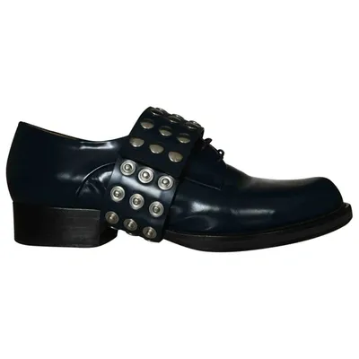 Pre-owned Jil Sander Leather Lace Ups In Blue