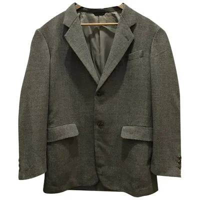 Pre-owned Yohji Yamamoto Wool Coat In Grey