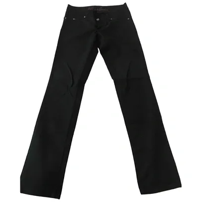 Pre-owned Tommy Hilfiger Straight Pants In Black