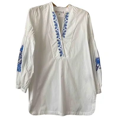 Pre-owned Le Sarte Pettegole White Cotton Top