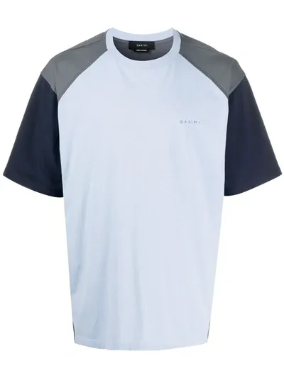 Qasimi T-shirt In Colour-block-optik In Blue