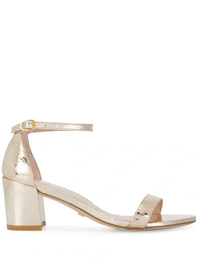 Stuart Weitzman 70mm Simple Mini Sandals In Gold