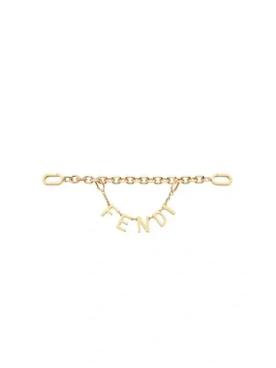 Fendi Removable Pendant Chain Keyring In Gold