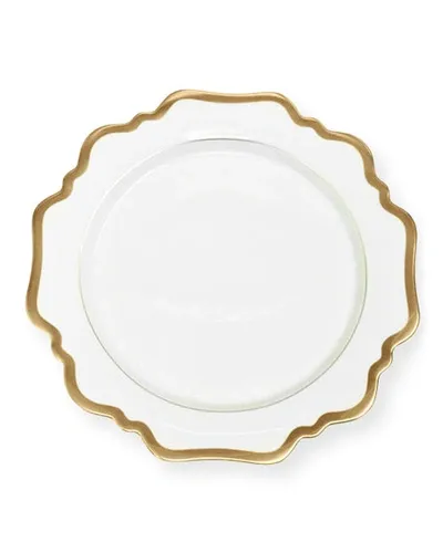 Anna Weatherley Antiqued White Dessert Plate In Multi