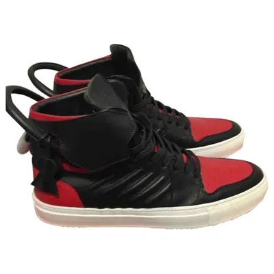 Pre-owned Buscemi Leather High Trainers In Black