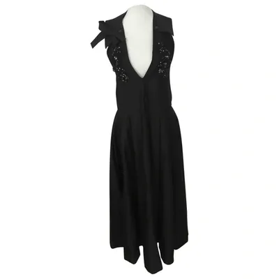 Pre-owned Miu Miu Maxi Dress In Black