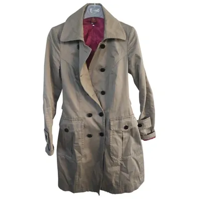 Pre-owned Dondup Trench Coat In Beige