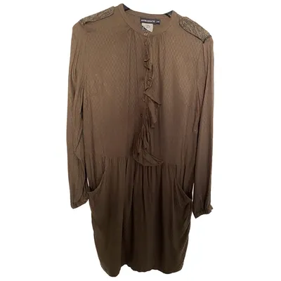 Pre-owned Antik Batik Mid-length Dress In Brown