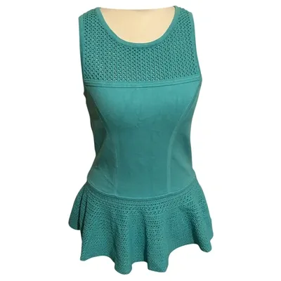 Pre-owned Milly Green Viscose Top