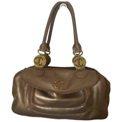 Pre-owned Just Cavalli Leather Handbag In Gold