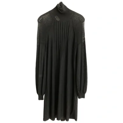 Pre-owned Vanessa Bruno Wool Mid-length Dress In Black