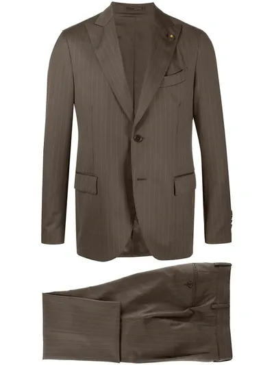 Lardini Slim-fit Formal Suit In Brown