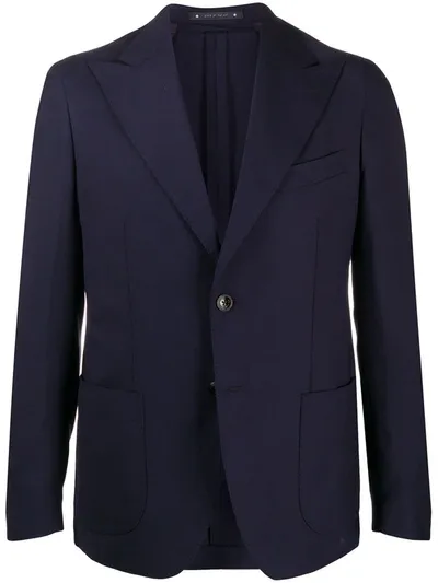 Bagnoli Sartoria Napoli Single-breasted Fitted Blazer In Blue