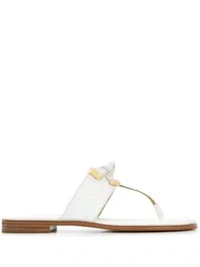 Michael Michael Kors Knot Detail Sandals In White