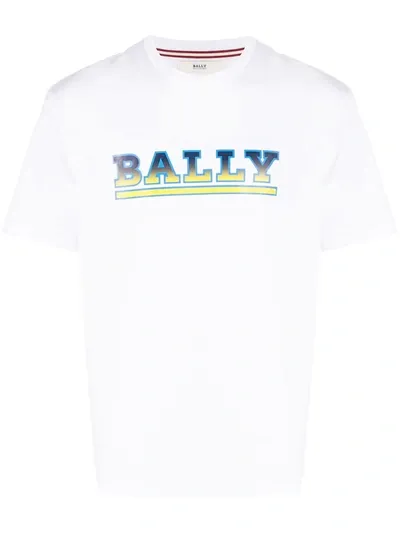 Bally Logo Stamp T-shirt In White