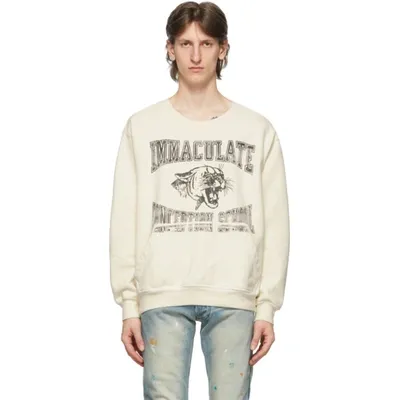 Rhude Immaculate Conception School Sweatshirt In Wht