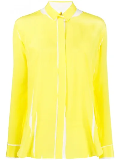 Paul Smith Soho Fit Shirt In Yellow Silk