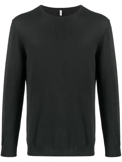 Cenere Gb Long-sleeve Fitted Jumper In Black