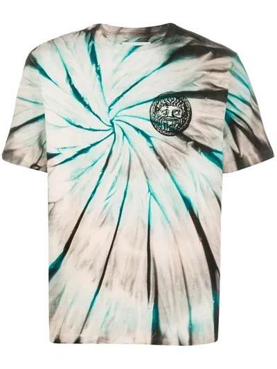 Paura Crew Neck Tie Dye T-shirt In Blue