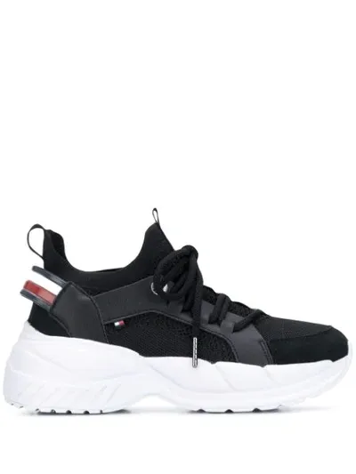 Tommy Hilfiger Chunky Sole Sneakers In Black