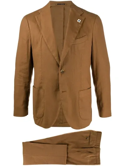 Lardini Tailored Suit Set In Brown