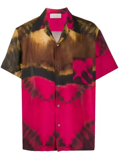 Paura Short-sleeved Tie-dye Shirt In Pink