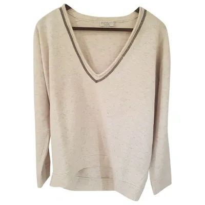 Pre-owned Brunello Cucinelli Cashmere Jumper In Beige