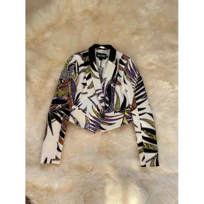 Pre-owned Just Cavalli Silk Blazer In Multicolour