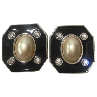 Pre-owned Saint Laurent Earrings In Black