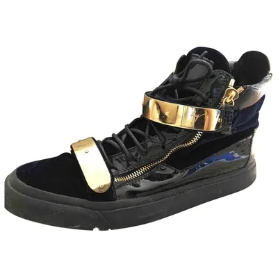 Pre-owned Giuseppe Zanotti High Trainers In Navy