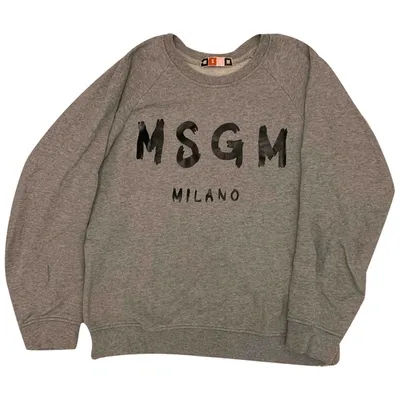 Pre-owned Msgm Sweatshirt In Grey