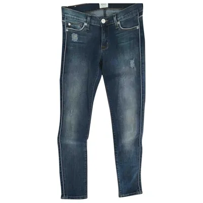 Pre-owned Hudson Slim Jeans In Blue