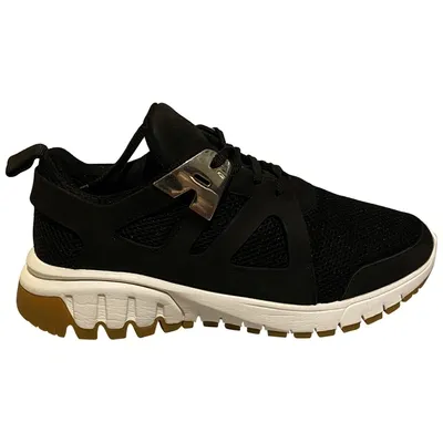 Pre-owned Neil Barrett Cloth Low Trainers In Black