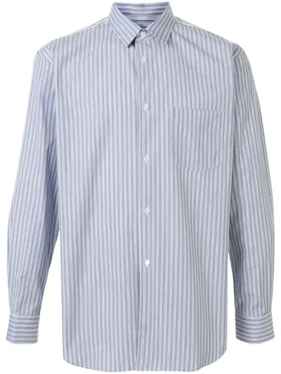 Comme Des Garçons Shirt Striped Print Shirt In Blue