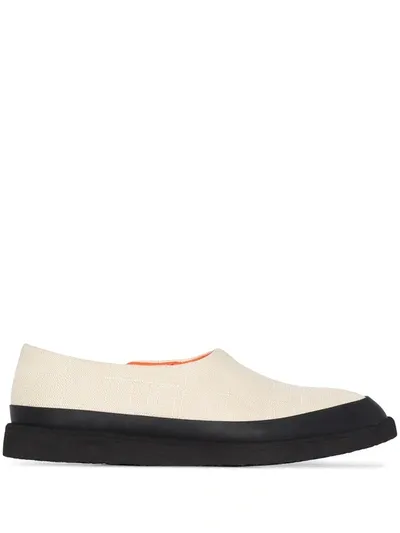 Issey Miyake Beige Bounce Slip-on Canvas Sneakers In Neutrals