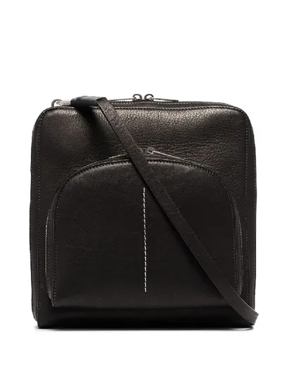 Rick Owens Stitch-detail Messenger Bag In Black