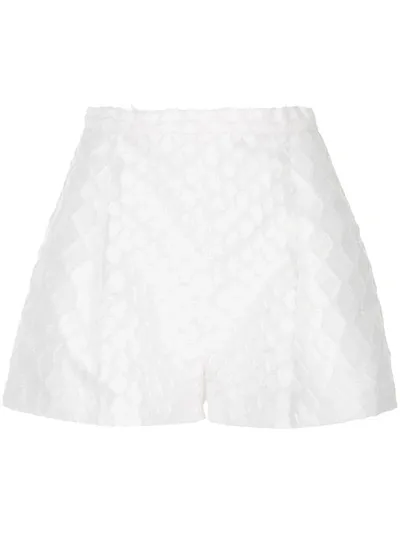 Alex Perry Bailey Textured Shorts In White