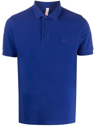 Sun 68 Short Sleeve Polo Shirt In Blue