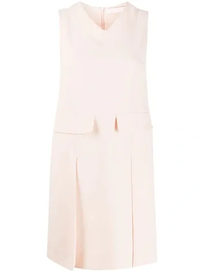 See By Chloé Pleated Sleeveless Dress In Pink