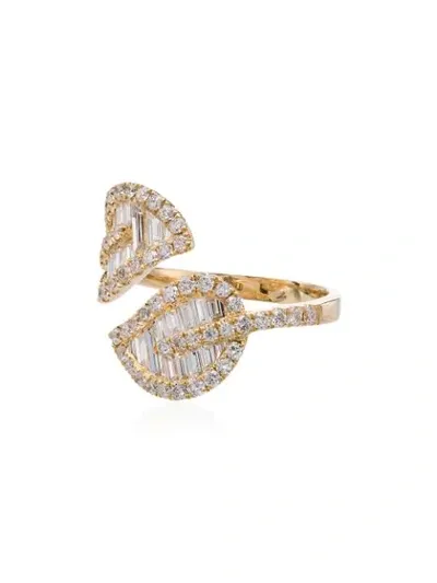 Anita Ko Wrap Leaf Ring In Metallic