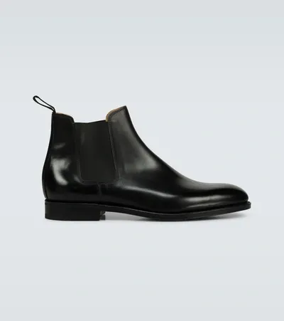 John Lobb Lawry Leather Boot In Black