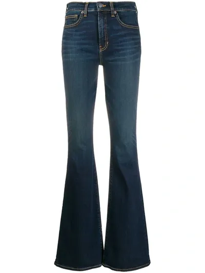 Veronica Beard Flared High-rise Jeans In Blue