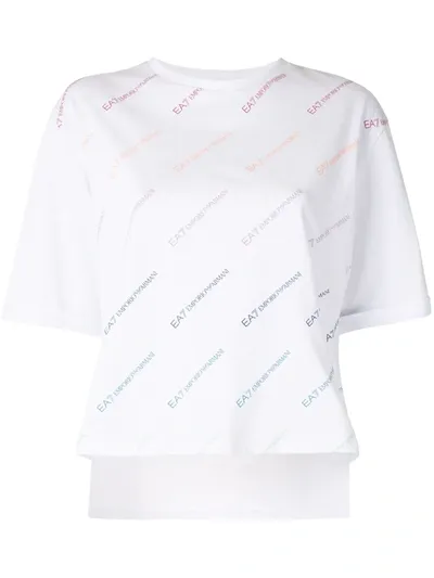 Emporio Armani Logo Print T-shirt In White