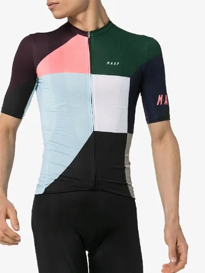 Maap Multicoloured Vortex Team Fit Cycling Jersey In Blue