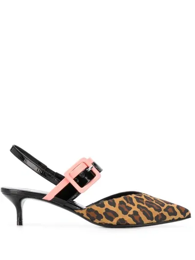 Pierre Hardy Alpha Metallic Leather Kitten-heel Pumps In Multi Leopard