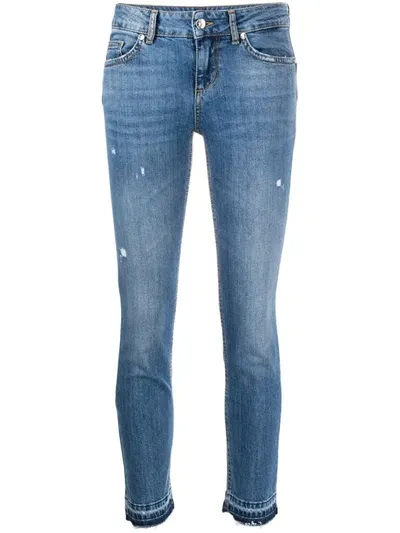 Liu •jo Small Rips Skinny Jeans In Blue